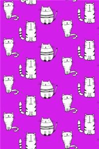 Journal Notebook For Cat Lovers Sketchy Cats Pattern 5