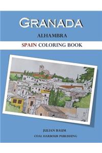 Granada. Alhambra. Spain Coloring Book