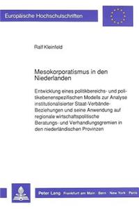 Mesokorporatismus in den Niederlanden