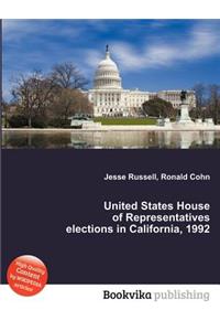 United States House of Representatives Elections in California, 1992