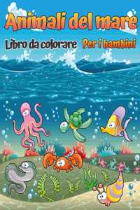 Animali marini libro da colorare