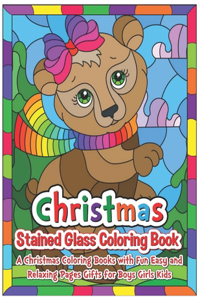 Christmas Stained glass coloring book