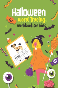 Halloween Word Tracing Workbook for Kids