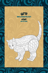Libri da colorare per adulti - Grande stampa - Animali - Gatto