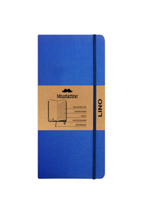 Moustachine Classic Linen Large Indigo Blue Ruled Hardcover