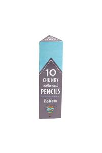 Robots 10 Chunky Colored Pencils