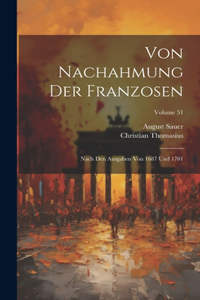 Von Nachahmung Der Franzosen