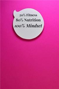 20% Fitness 80% Nutrition 100% Mindset