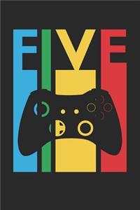 Gaming Notebook for 5 Year Old Boys and Girls - Colorful Gaming Journal - 5th Birthday Gift for Gamer Diary