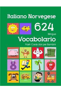 Italiano Norvegese 624 Bilingue Vocabolario Flash Cards Libri per Bambini