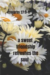 A sweet friendship refreshes the soul - Proverbs 27
