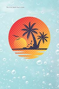 Summer beach palm trees