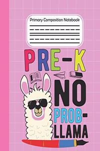 Pre-K No Prob Llama - Primary Composition Notebook