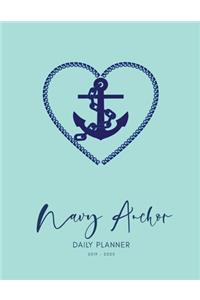 2019 2020 15 Months Navy Anchor Daily Planner