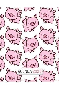 Agenda 2020: Diario Agenda Settimanale Datato con Calendario, Date da Ricordare, Obiettivi, Priorita' e spazio Appunti per i tuoi Pensieri! Weekly Planner 12 Mes