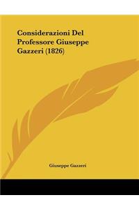 Considerazioni Del Professore Giuseppe Gazzeri (1826)