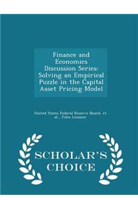 Finance and Economics Discussion Series