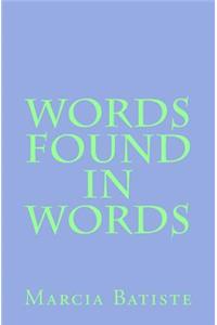 Words Found in Words