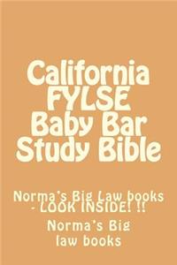 California Fylse Baby Bar Study Bible: Norma's Big Law Books - Look Inside! !!