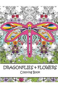 Dragonflies and Flowers Coloring Book