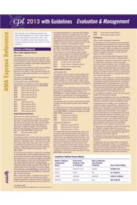 CPT 2013 Express Reference Coding Card E/M