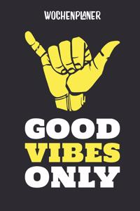 Wochenplaner mit Shaka Hand