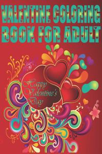 Valentine Coloring Book For Adult Happy Valentine's Day