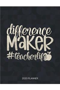 Difference Maker #Teacherlife 2020 Planner