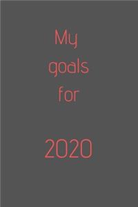 2020 My Goals For