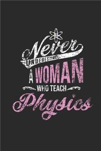 Never Underestimate A Woman Who Teach Physics