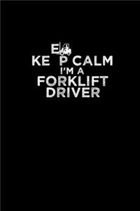 Keep calm I'm a forklift driver: Hangman Puzzles - Mini Game - Clever Kids - 110 Lined pages - 6 x 9 in - 15.24 x 22.86 cm - Single Player - Funny Great Gift