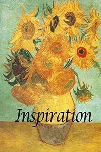 Inspiration: Writing Journal, Van Gogh Sunflowers painting, blank journal to record affirmations, self-help journal, gratitude journal, diary, notebook