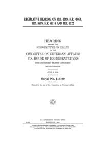 Legislative hearing on H.R. 4089, H.R. 4463, H.R. 5888, H.R. 6114 and H.R. 6122