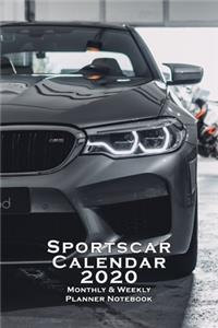 Sportscar Calendar 2020 Monthly & Weekly Planner Notebook Organizer