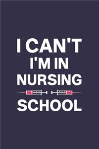 I Can't I'm In Nursing School