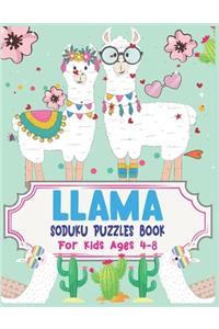 LLAMA Soduku Puzzles Book For Kids Ages 4-8