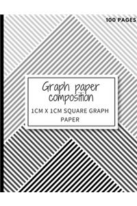Graph Paper notebook, for geometry exercises 1cm x 1cm square paper,100 pages for student, engineer, topographer(8.5