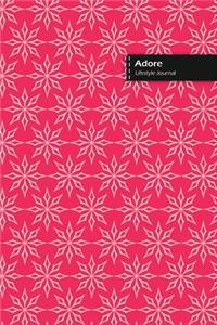 Adore Lifestyle Journal, Blank Write-in Notebook, Dotted Lines, Wide Ruled, Size (A5) 6 x 9 In (Pink)