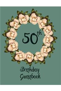 Birthday Guest Book 50th