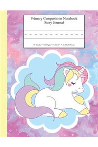 Primary Composition Notebook Story Journal: Educational Writing and Drawing Handwriting Activity Workbook