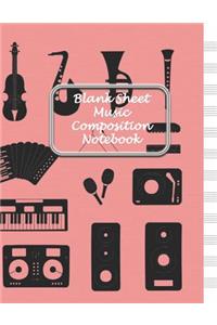 Blank Sheet Music Composition Notebook