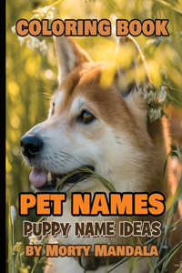 Coloring book - Pet Names - Puppy Name Ideas - 75+ Names Over Mandalas