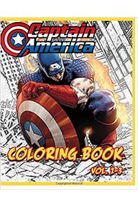 Captain America Coloring Books : Coloring Book VoL.1-3: stress Relieving coloring book
