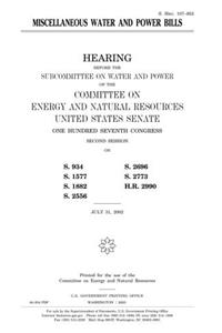 Miscellaneous Water and Power Bills
