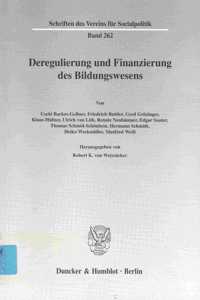 Deregulierung Und Finanzierung Des Bildungswesens