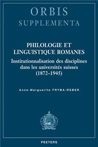 Philologie Et Linguistique Romanes