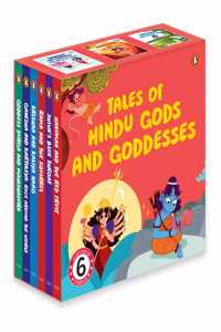 Tales of Hindu Gods and Goddesses: A boxset of 6 Illustrated Board Books: Ganesha, Hanuman, Krishna, Shiva, Durga and Rama | Ages 5+ [Penguin Early Learning Series]