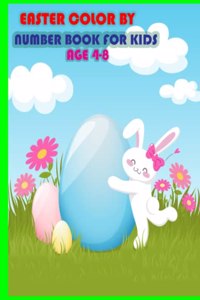 easter color by number book for kids age 4-8