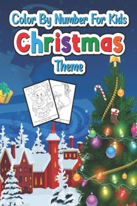 Color by number for kids Christmas theme