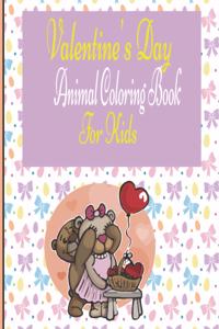 Valentine's Day Animal Coloring Book For Kids